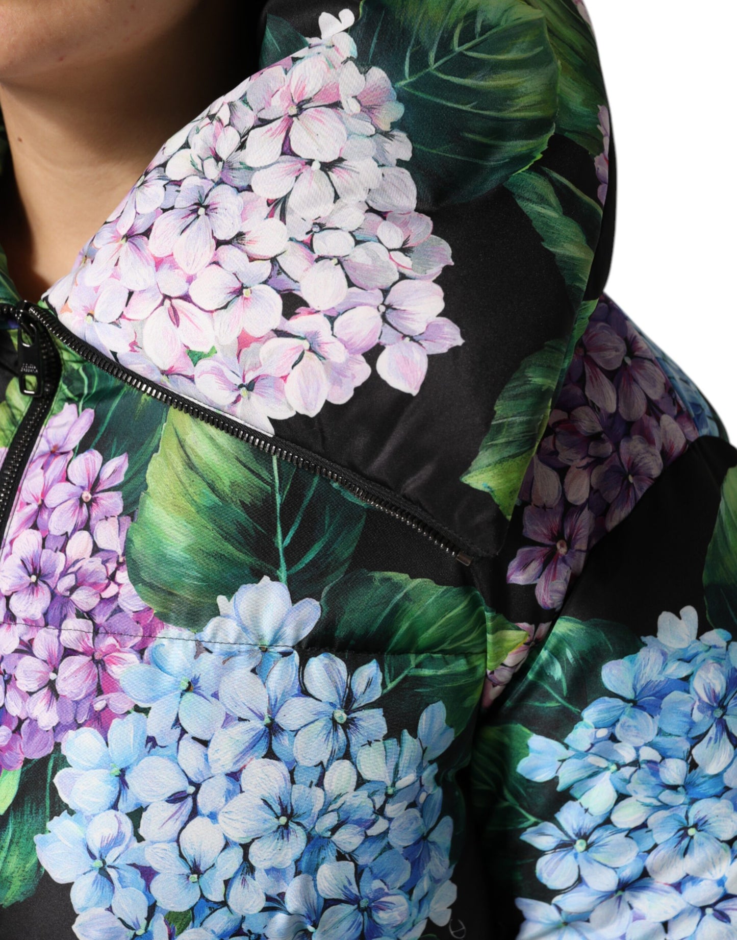 Veste matelassée à imprimé floral multicolore de Dolce & Gabbana