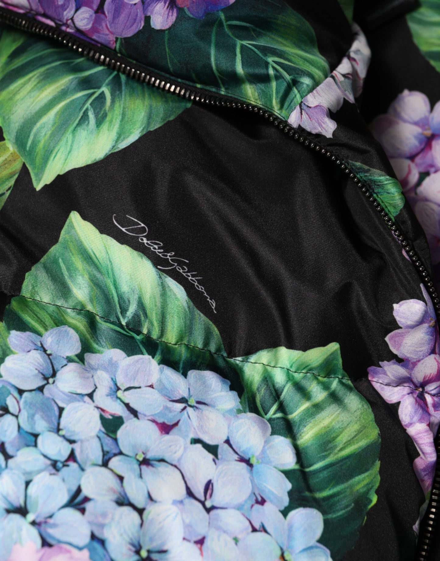 Veste matelassée à imprimé floral multicolore de Dolce & Gabbana