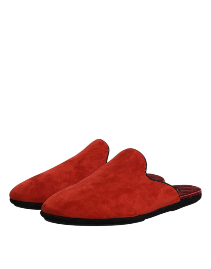 Dolce & Gabbana Orange Suede Slides - Luxe et Confort