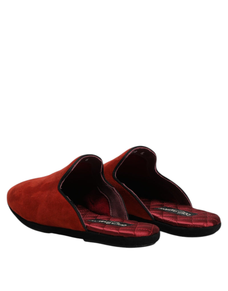 Dolce & Gabbana Orange Suede Slides - Luxe et Confort