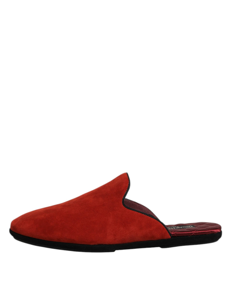 Dolce & Gabbana Orange Suede Slides - Luxe et Confort