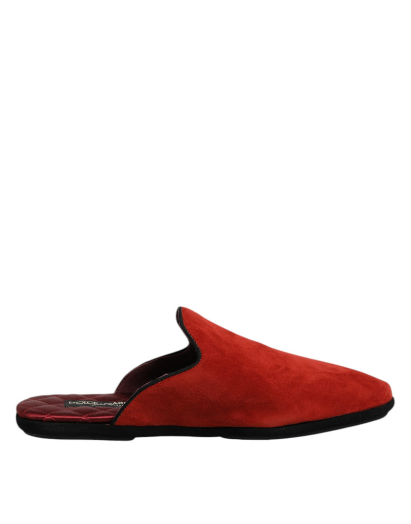 Dolce & Gabbana Orange Suede Slides - Luxe et Confort