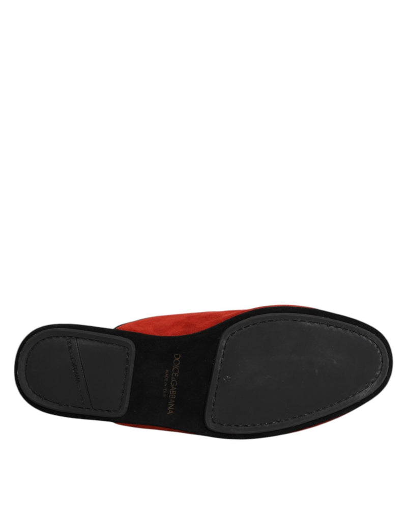 Dolce & Gabbana Orange Suede Slides - Luxe et Confort
