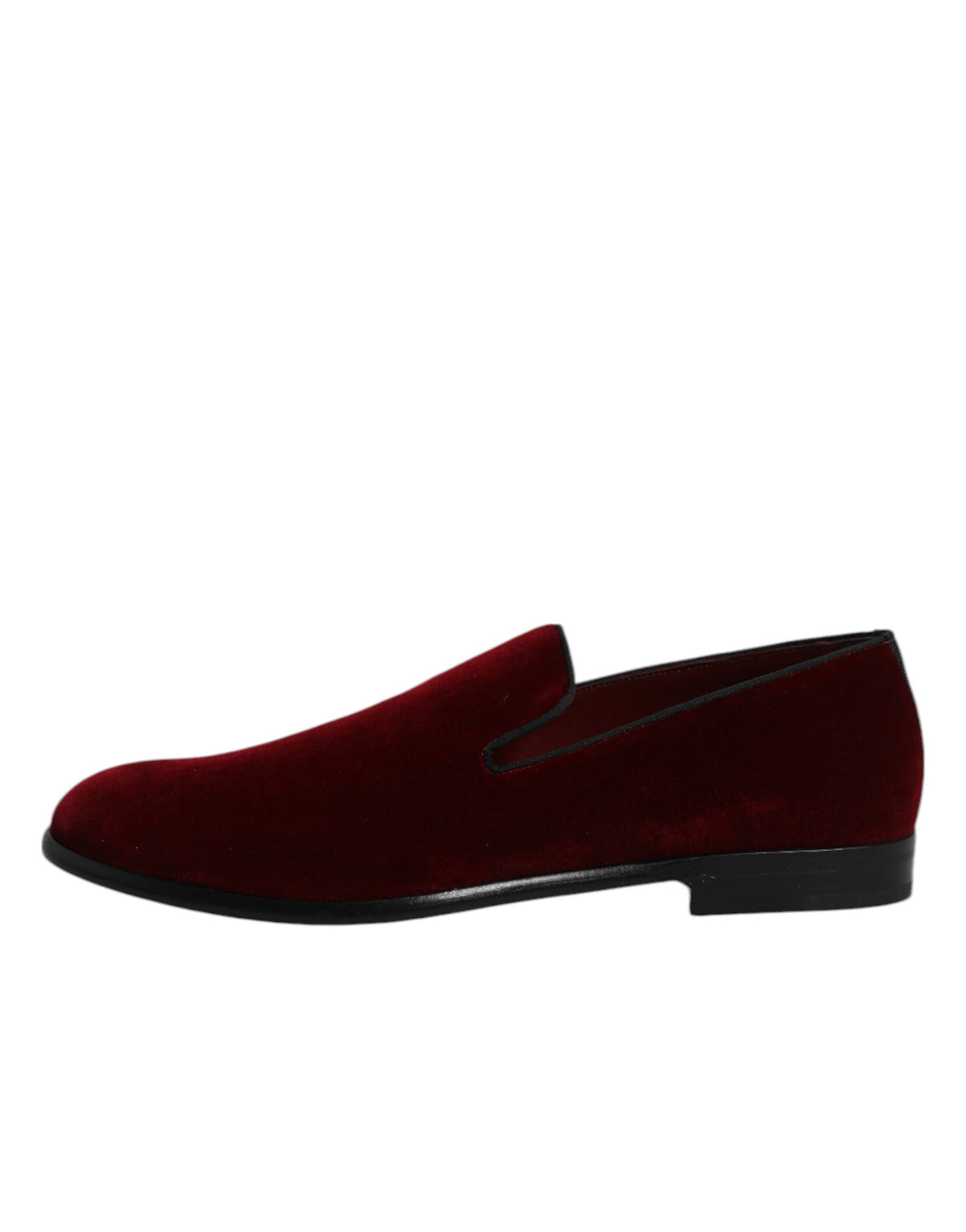 Dolce & Gabbana MV7568-42 Red Cotton Velvet Slip On Loafers