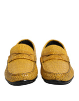 Dolce & Gabbana MV7575-41 Jaune Cuir Caiman Loafers