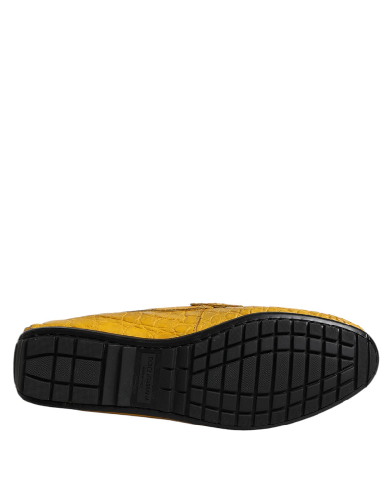 Dolce & Gabbana Yellow Exotic Leather Loafers - MV7575-41