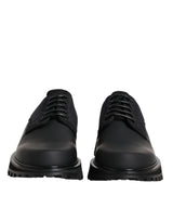 Dolce & Gabbana Black Leather Lace Up Derby Shoes