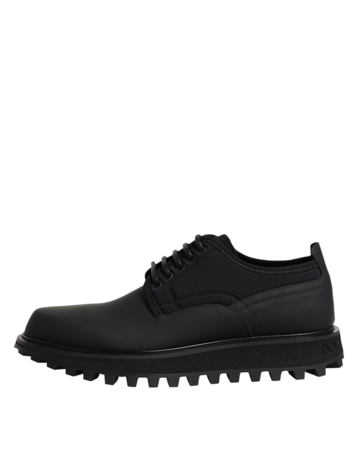 Dolce & Gabbana Black Leather Lace Up Derby Shoes