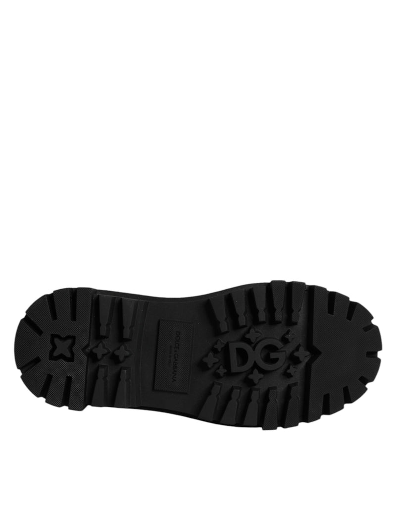 Dolce & Gabbana Red Leather Lace Up Derby Shoes