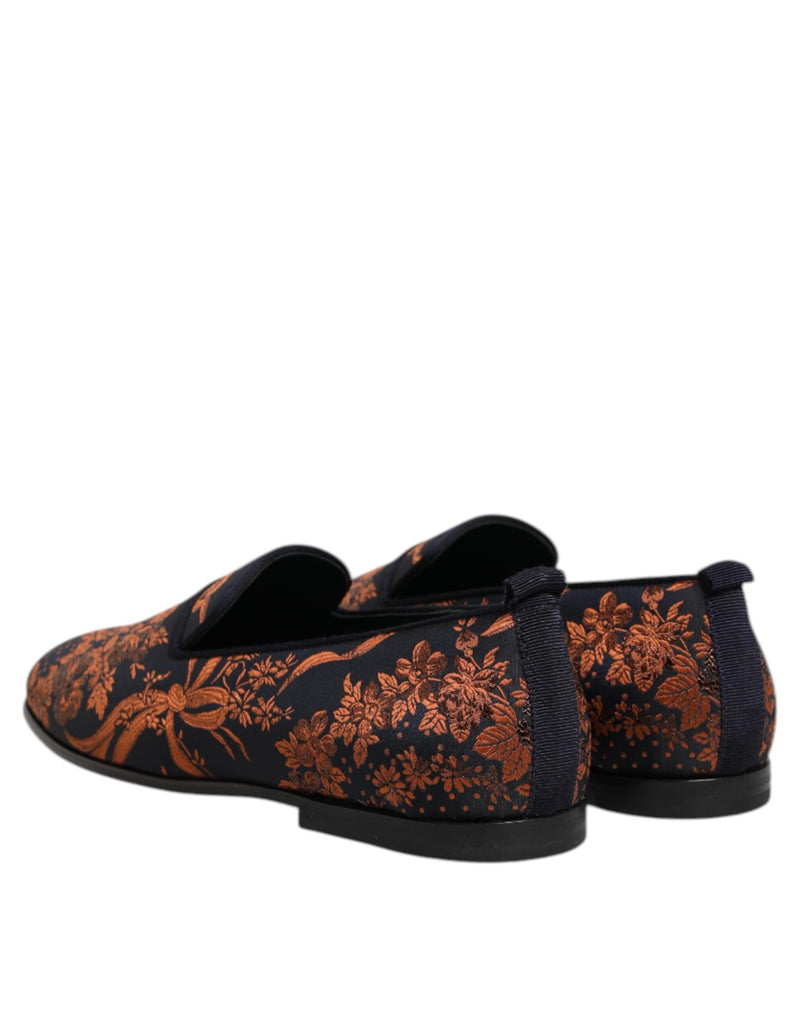 Dolce & Gabbana Black Jacquard Slip-On Loafers for Men