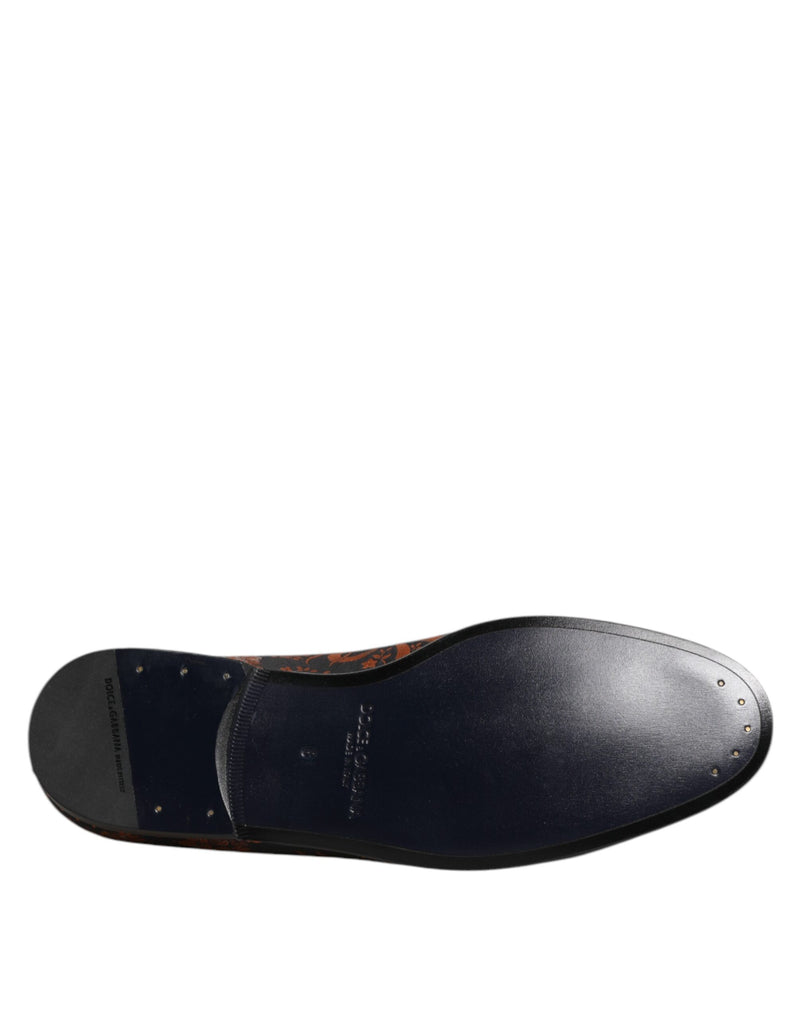 Dolce & Gabbana Black Jacquard Slip-On Loafers for Men