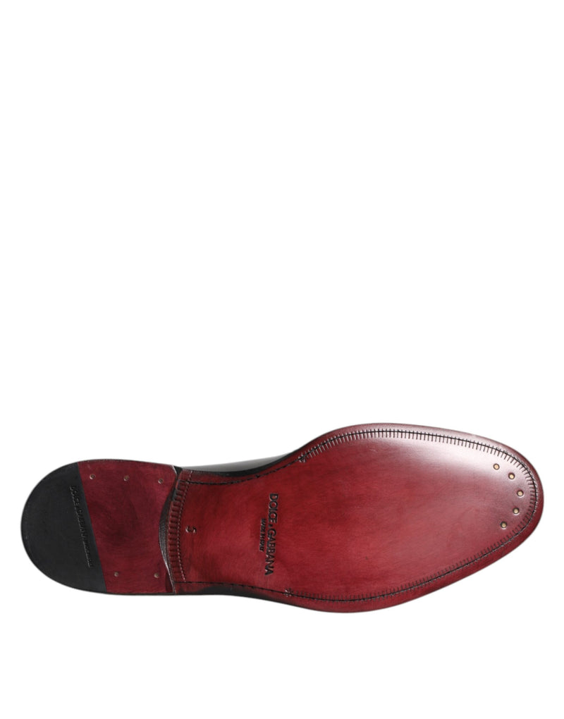 Dolce & Gabbana Black Calf Leather Lace Up Dress Derby Shoes