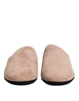 Dolce & Gabbana Beige Capra Suede Slides - Luxury Footwear