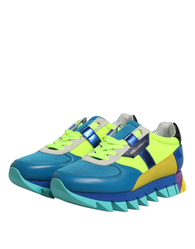 Dolce & Gabbana Multicolor Leather Low Top Sneakers for Men