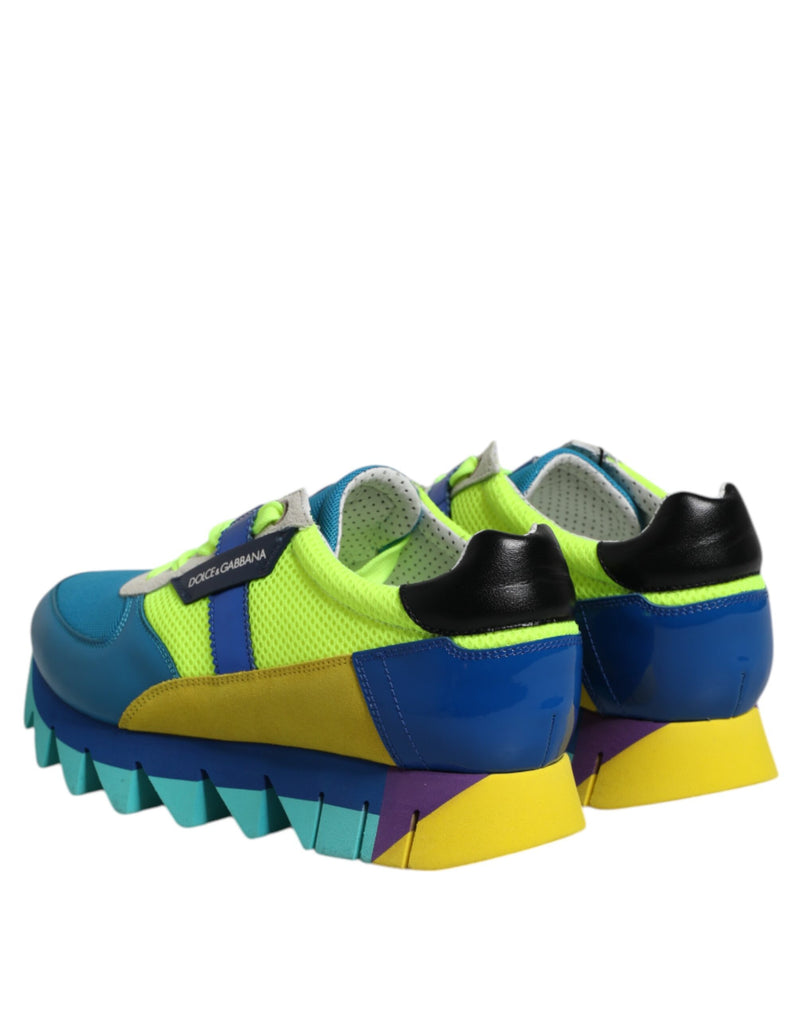 Dolce & Gabbana Multicolor Leather Low Top Sneakers for Men