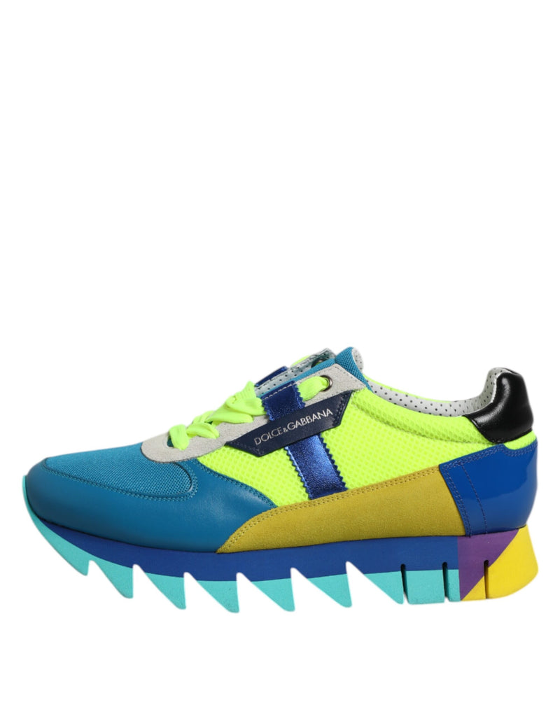 Dolce & Gabbana Multicolor Leather Low Top Sneakers for Men