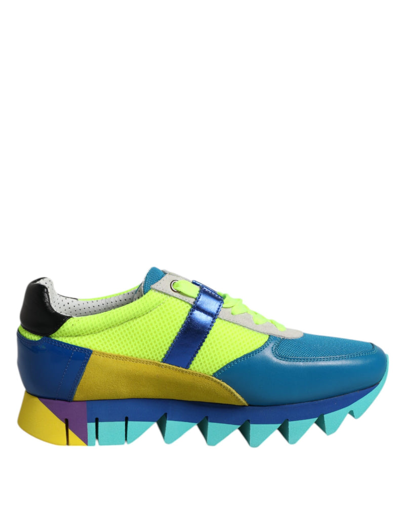 Dolce & Gabbana Multicolor Leather Low Top Sneakers for Men