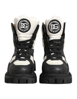 Dolce & Gabbana Bottines Courtes Lacées Noir et Blanc