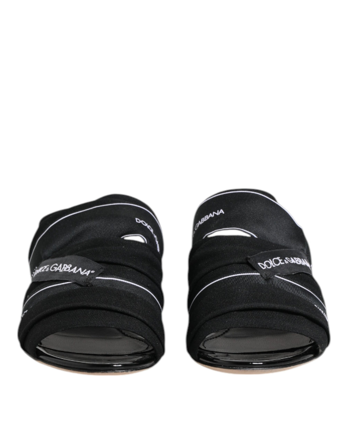 Dolce & Gabbana Black Slides Slip On Sandals - Luxurious Comfort