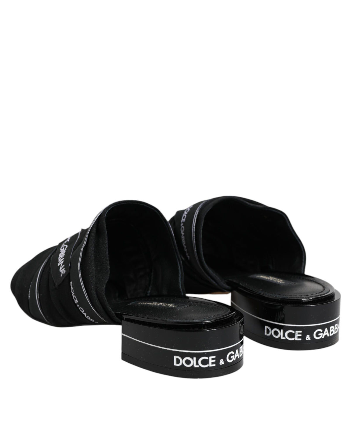 Dolce & Gabbana Black Slides Slip On Sandals - Luxurious Comfort