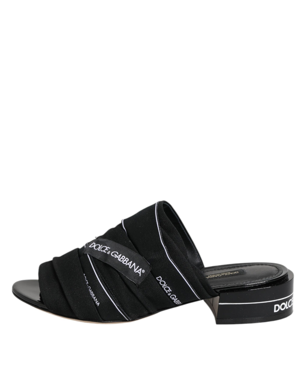 Dolce & Gabbana Black Slides Slip On Sandals - Luxurious Comfort