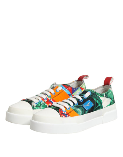 Dolce & Gabbana Multicolor Patchwork Low Top Sneakers Shoes
