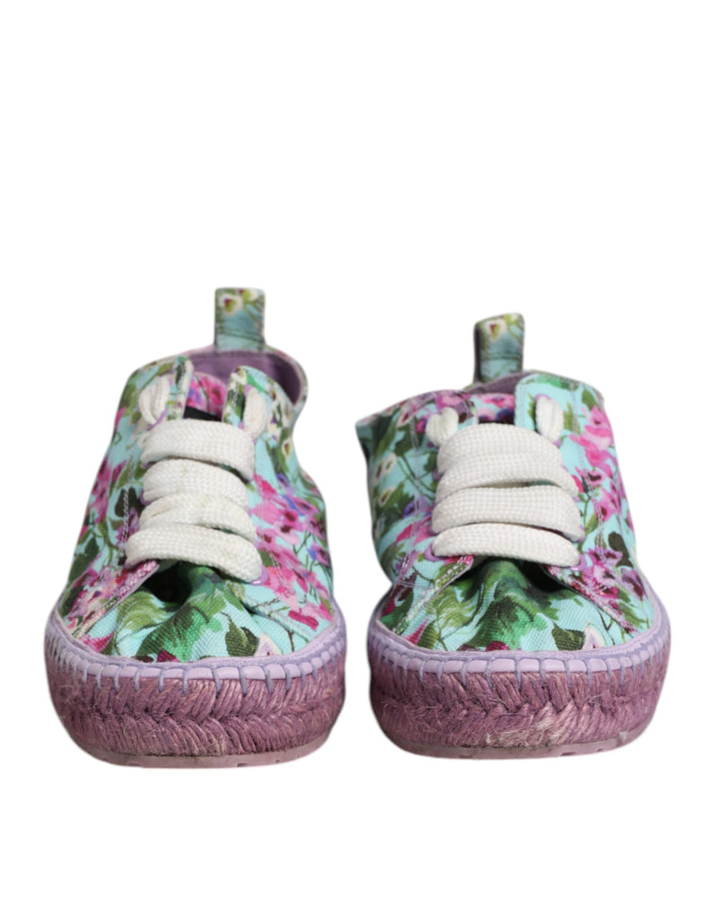 Dolce & Gabbana Multicolor Canvas Espadrilles Sneakers