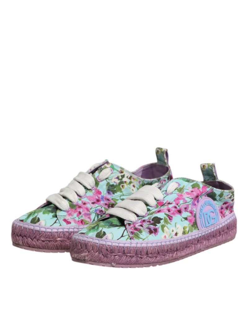 Dolce & Gabbana Multicolor Canvas Espadrilles Sneakers