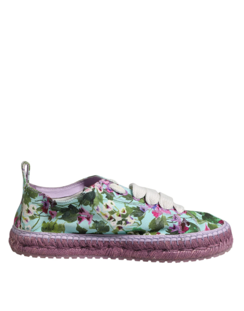 Dolce & Gabbana Multicolor Canvas Espadrilles Sneakers