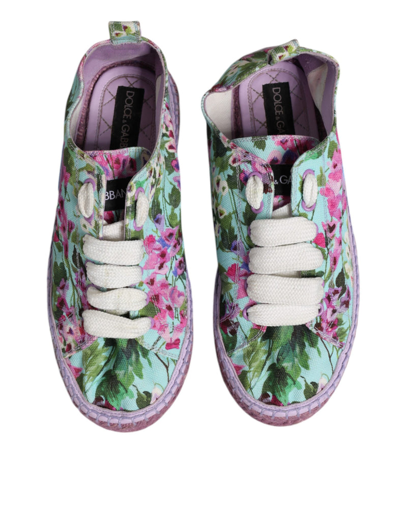 Dolce & Gabbana Multicolor Canvas Espadrilles Sneakers