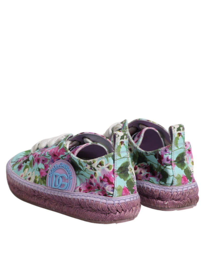 Dolce & Gabbana Multicolor Canvas Espadrilles Sneakers