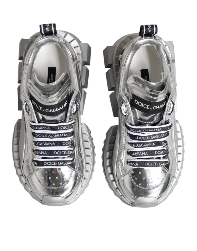 Dolce & Gabbana Super Queen Sneakers - Silver Leather