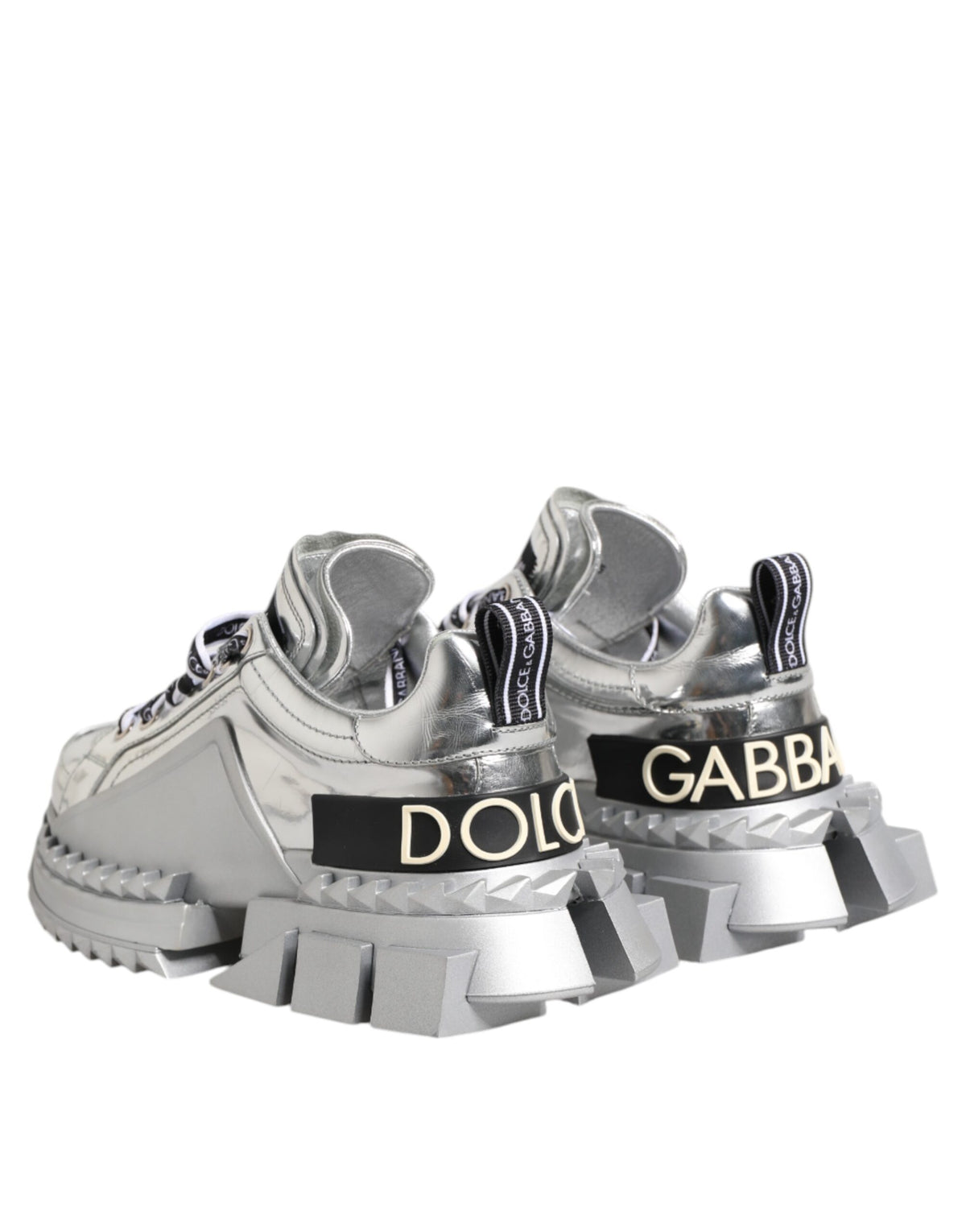 Dolce & Gabbana Super Queen Sneakers - Silver Leather