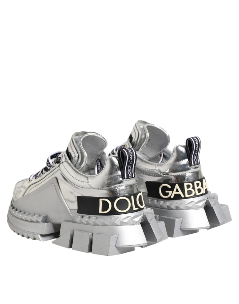 Dolce & Gabbana Super Queen Sneakers - Silver Leather