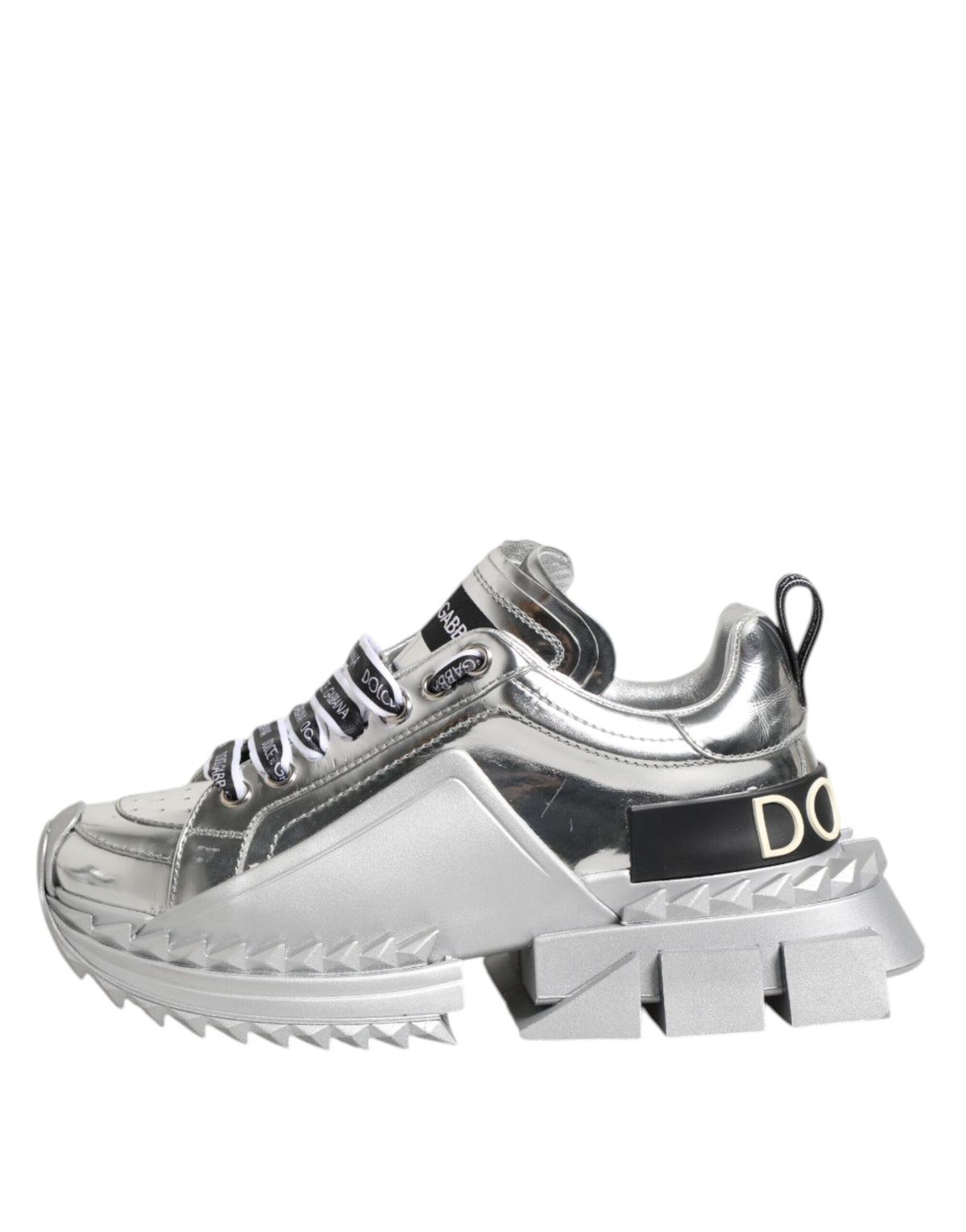 Dolce & Gabbana Super Queen Sneakers - Silver Leather