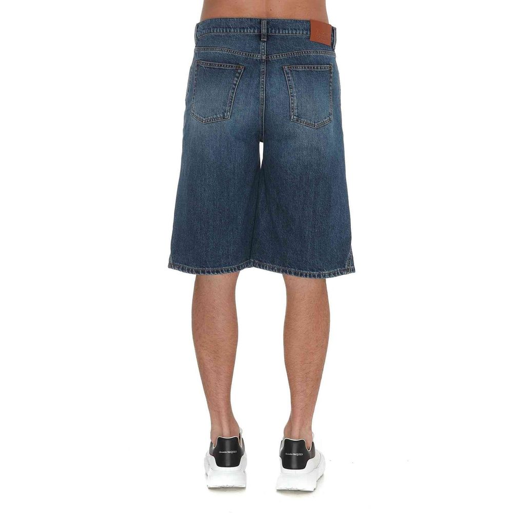 Shorts en jean Alexander McQueen