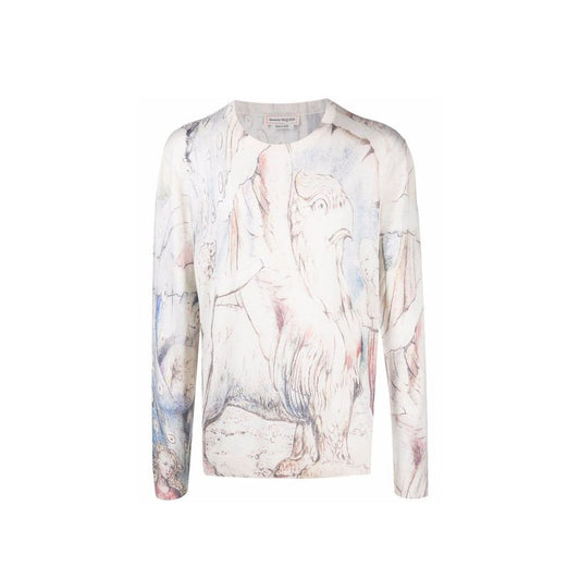 Pull à imprimé Dante de William Blake par Alexander McQueen