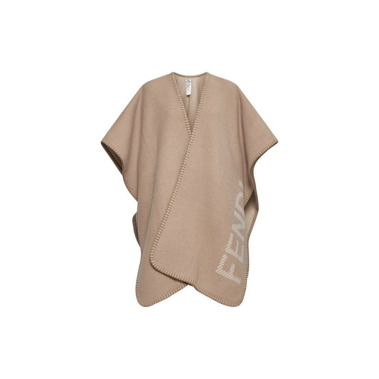 Poncho en laine et cachemire Fendi