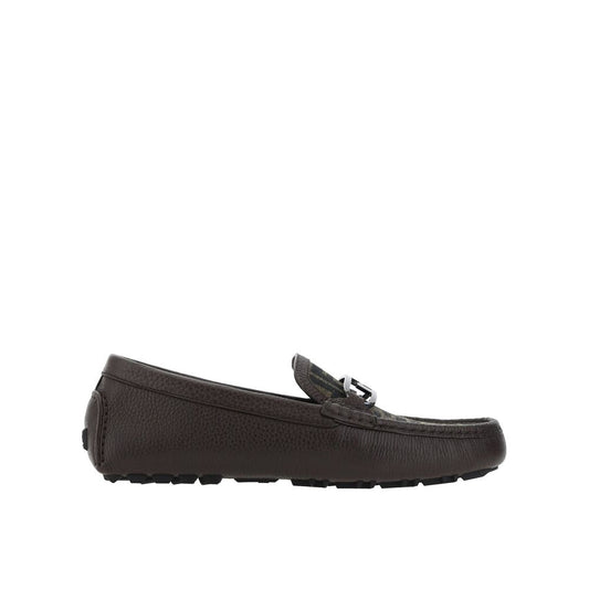 Mocassins en cuir à monogramme Fendi