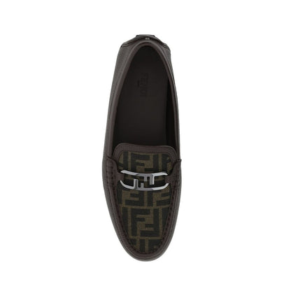 Mocassins en cuir à monogramme Fendi