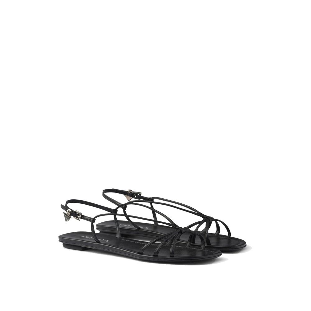 Prada leren platte sandalen
