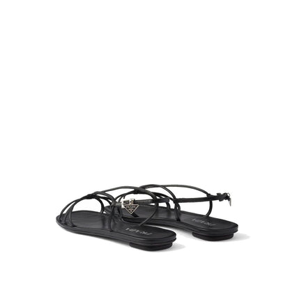 Prada leren platte sandalen
