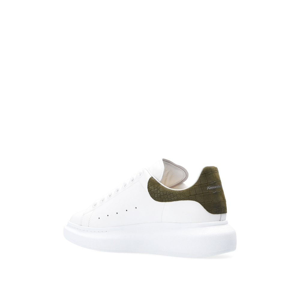 Sneakers surdimensionnées en cuir de crocodile Alexander McQueen