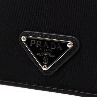 Porte-cartes Prada en nylon et cuir