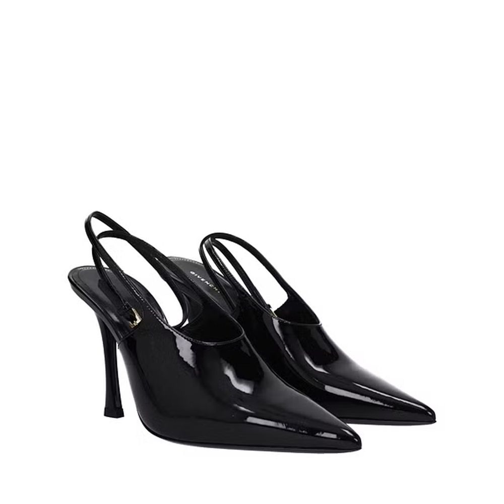 Escarpins à bout ouvert en cuir Givenchy