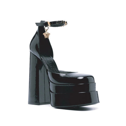 Versace leren platform sandalen