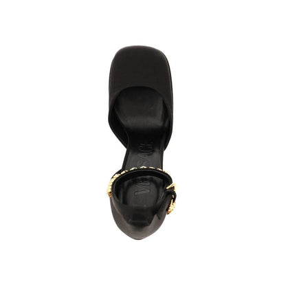 Escarpins à plateforme en satin de soie Versace