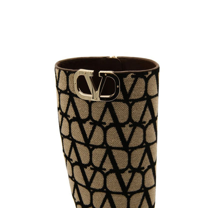 Valentino Garavani Canvas Logo Boots