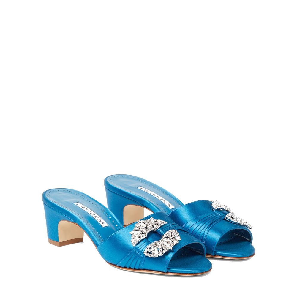 Manolo Blahnik Prinap 050 satijnen slippers