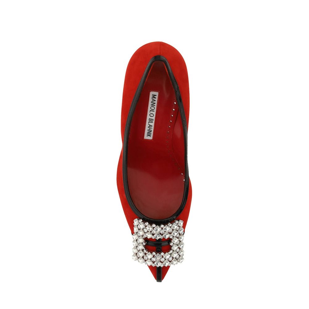 Manolo Blahnik Tuberian 90 Suède Pumps